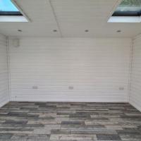 Timber cladding shiplap painted white