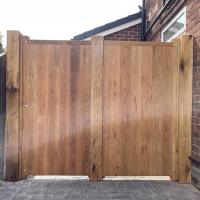 Oak gates installed
