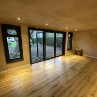 Engineered real wood flooring installed
